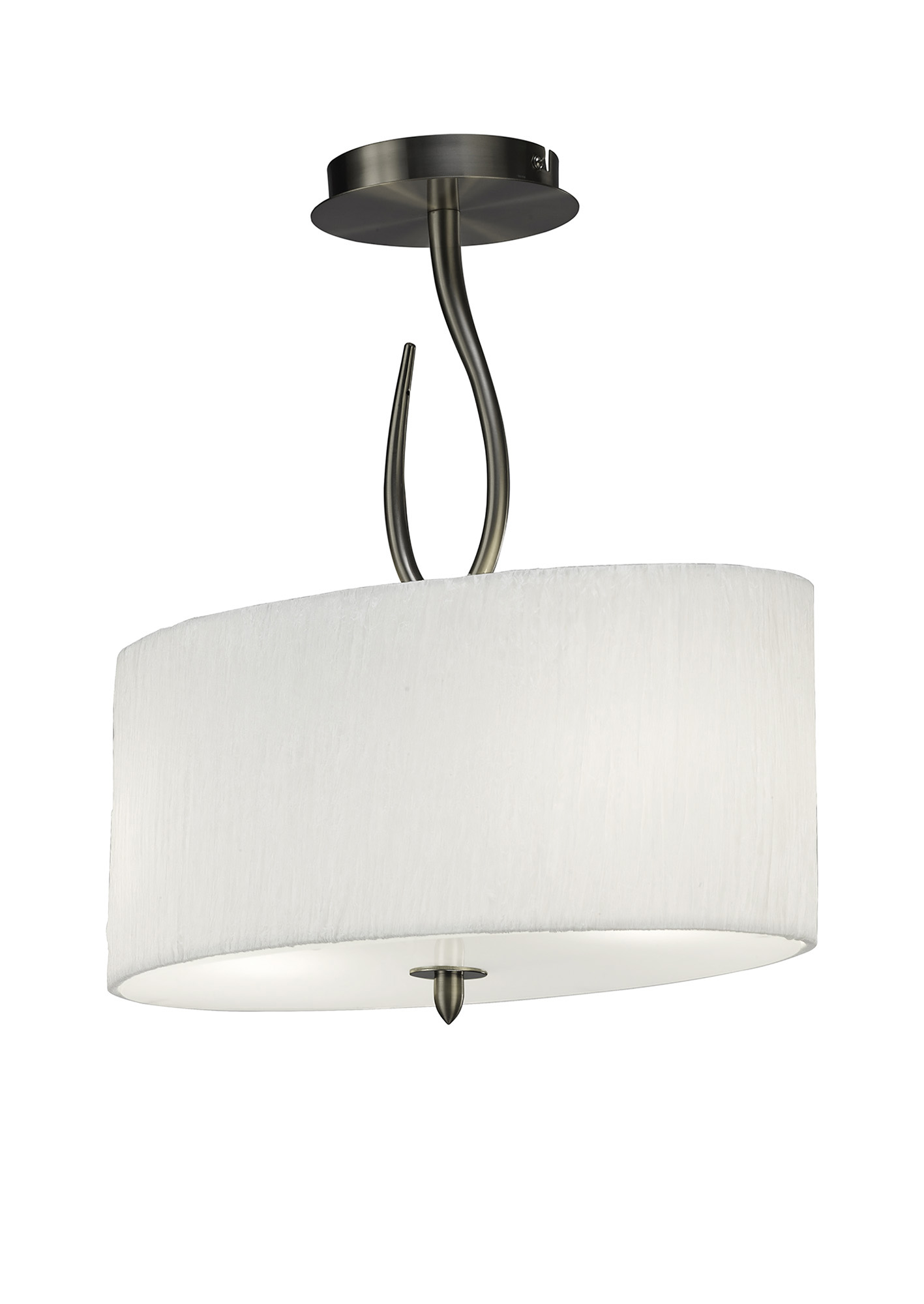Lua Satin Nickel Ceiling Lights Mantra Semi Flush Fittings